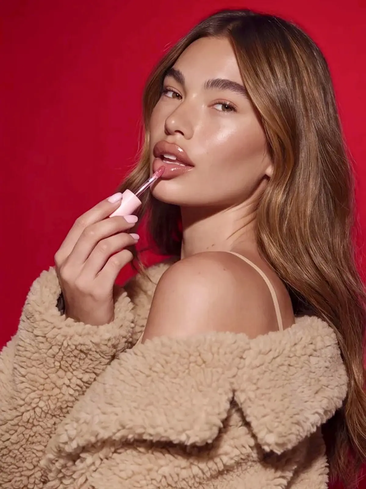 Cherry Gloss - AI lip gloss campaign photography by MARSE